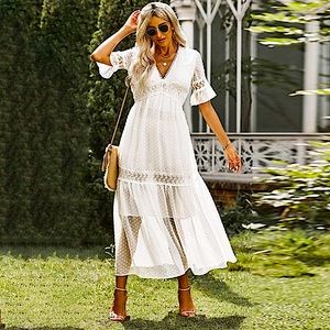 White Lace Maxi Dress